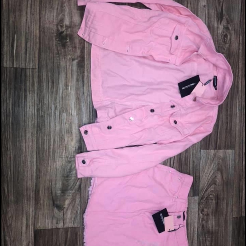 NWT skirt set skirt size 4 jacket size 2 blushpink